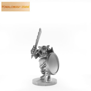 Figurka Rpg - Seria Humanoidy - Ork Ochroniarz B - Pomalowany 25 Mm