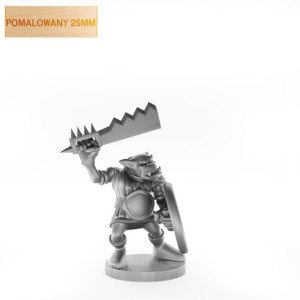 Figurka Rpg - Seria Humanoidy - Ork Ochroniarz A - Pomalowany 25 Mm