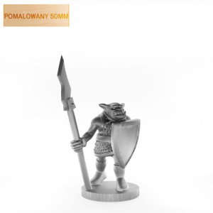 Figurka Rpg - Seria Humanoidy - Ork Strażnik B - Pomalowany 50 Mm