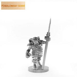 Figurka Rpg - Seria Humanoidy - Ork Strażnik A - Pomalowany 50 Mm