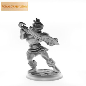Figurka Rpg - Seria Humanoidy - Dziki Smoczy Wojownik - Pomalowany 25 Mm