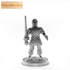Figurka Rpg - Seria Humanoidy - Miejski Strażnik Miecz - Pomalowany 50 Mm