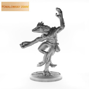 Figurka Rpg - Seria Humanoidy - Jaszczuroczłek Mnich - Pomalowany 25 Mm
