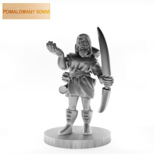 Figurka Rpg - Seria Humanoidy - Stary Łowca - Pomalowany 50 Mm