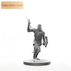 Figurka Rpg - Seria Humanoidy - Szarża Paladyna - Pomalowany 50 Mm