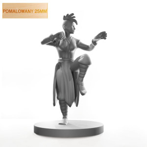 Figurka Rpg - Seria Humanoidy - Gotowy Do Walki Mnich - Pomalowany 25 Mm