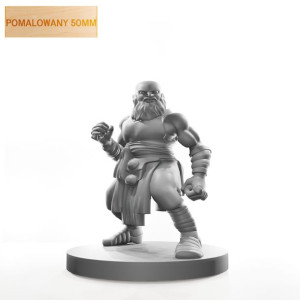 Figurka Rpg - Seria Humanoidy - Krasnoludzki Mnich - Pomalowany 50 Mm
