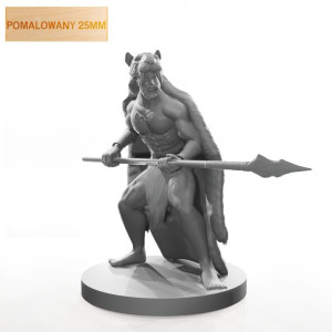 Figurka Rpg - Seria Humanoidy - Strażnik Plemienia - Pomalowany 25 Mm