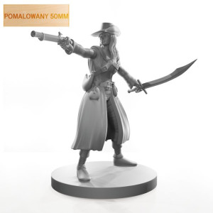 Figurka Rpg - Seria Humanoidy - Piratka - Pomalowany 50 Mm