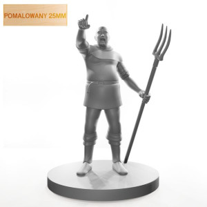 Figurka Rpg - Seria Humanoidy - Wieśniak Z Widłami - Pomalowany 25 Mm