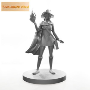 Figurka Rpg - Seria Humanoidy - Czarownica Ognia - Pomalowany 25 Mm