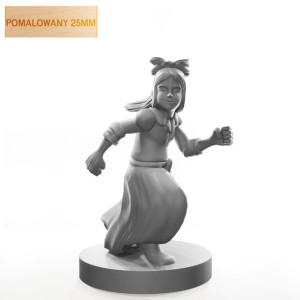 Figurka Rpg - Seria Humanoidy - Biegnąca Dziewczynka - Pomalowany 25 Mm