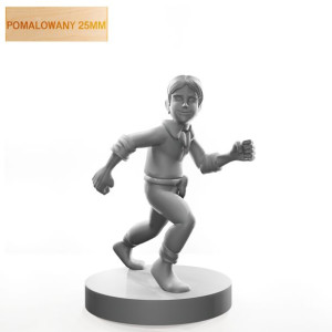 Figurka Rpg - Seria Humanoidy - Biegnący Chłopiec - Pomalowany 25 Mm