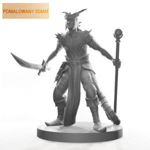 Figurka Rpg - Seria Humanoidy - Dziki Czarownik - Pomalowany 50 Mm