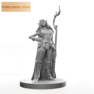 Figurka Rpg - Seria Humanoidy - Elficka Druidka - Pomalowany 25 Mm