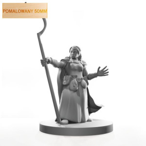 Figurka Rpg - Seria Humanoidy -  Krasnoludzki Druid - Pomalowany 50 Mm