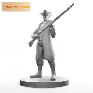 Figurka Rpg - Seria Humanoidy - Rewolwerowiec Z Muszkietem Pomalowany 50 Mm
