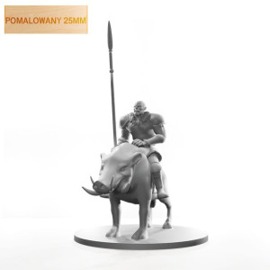 Figurka Rpg - Seria Humanoidy - Barbarzyńca Na Dziku - Pomalowany 25 Mm