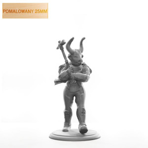 Figurka Rpg - Seria Humanoidy - Byk Wojownik- Pomalowany 25 Mm