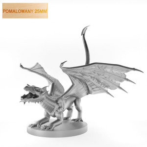 Figurka Rpg - Seria Potwory Smoczątko Chromatyczne Czarne Pomalowany 25 Mm