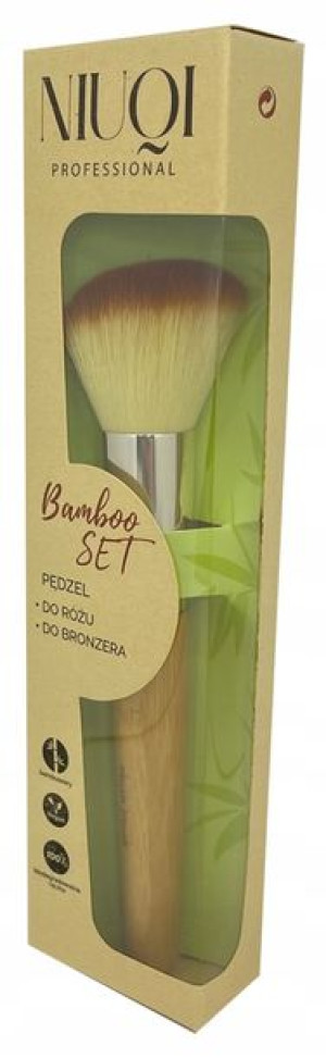 NIUQI Bambusowy pędzel do różu i bronzera
