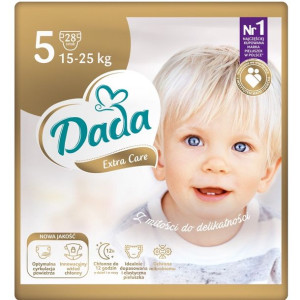 Nowe Pieluszki Dada 5 Junior 15-25Kg  28 Szt Extra Care Pampersy
