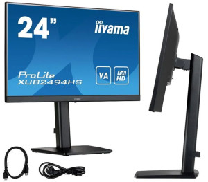 Monitor iiyama XUB2494HS-B2 24" VA LED, 4ms, 75Hz, HDMI, DP