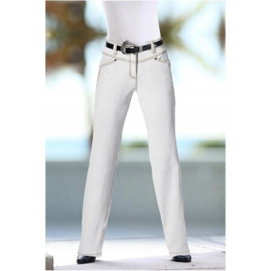 Bonprix Białe Jeansy Spodnie Jeansowe Proste Ze Stretchem 48-50 929658