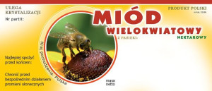 Paczka etykiet na miód wielokwiatowy (100szt) - wzór E1106