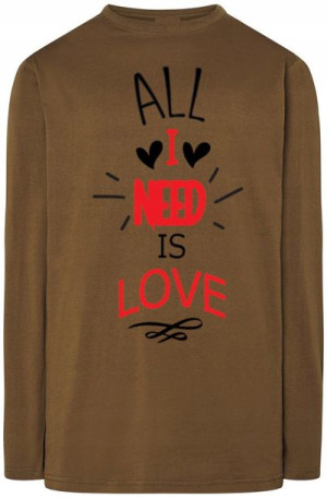 All I Need Is Love Longsleeve Nadruk r.XS
