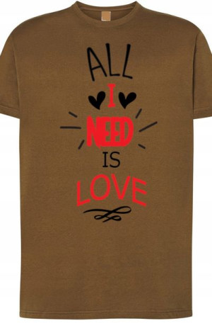 All I Need Is Love T-Shirt Walentynki r.XL