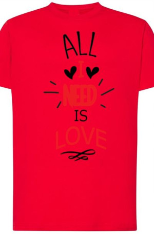 All I Need Is Love T-Shirt Walentynki r.XL