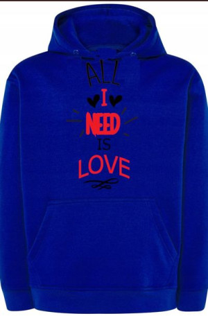 All I Need Is Love Walentynki Bluza r.3XL