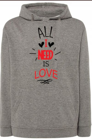 All I Need Is Love Walentynki Bluza r.XL