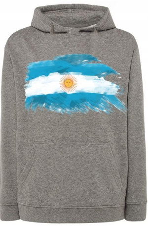 Argentyna Męska Bluza z Kapturem Nadruk r.M