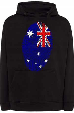 Australia Bluza Z Kapturem Męska Modna r.L