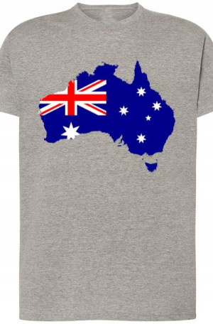 Australia Flaga Męski Modny T-shirt Nadruk R.S