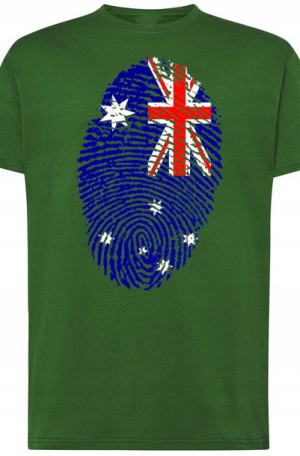 Australia Flaga Odcisk Nadruk T-Shirt Męski R.M