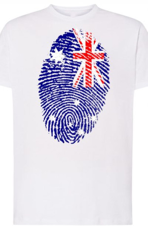 Australia Flaga Odcisk Nadruk T-Shirt Męski R.XL