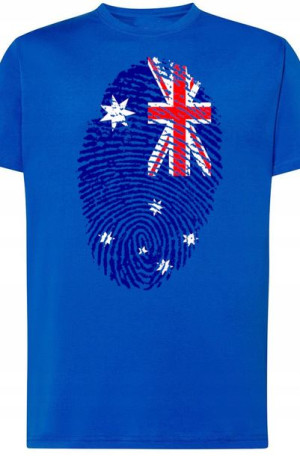 Australia Flaga Odcisk Nadruk T-Shirt Męski R.XXL