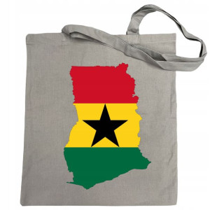 Ghana Flaga Torba Zakupowa Eco Modna