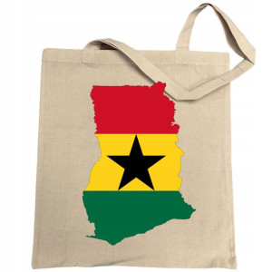 Ghana Flaga Torba Zakupowa Eco Modna
