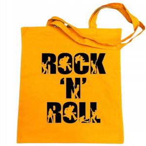Torba na zakupy fajny nadruk napis ROCK N ROLL