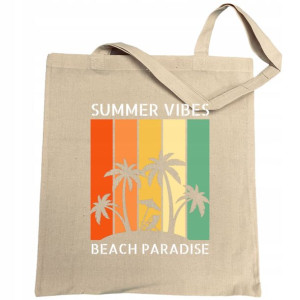 Torba na zakupy kolorowy nadruk Summer Vibes PALMY