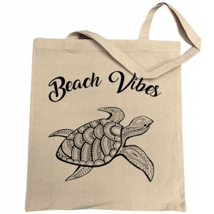Beach Vibes Żółw Torba Zakupowa