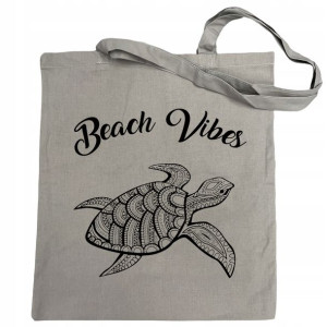 Beach Vibes Żółw Torba Zakupowa