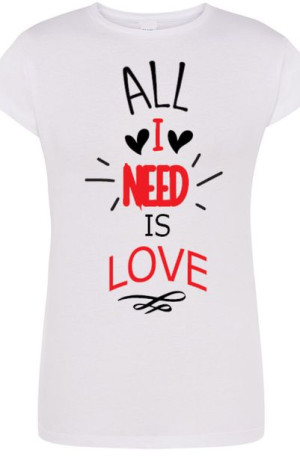 All I Need Is Love Walentynk T-Shirt r.S