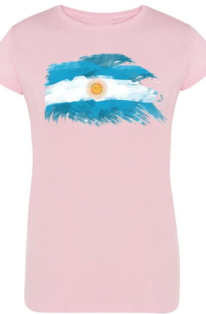 Argentyna Damski Modny T-Shirt Flaga Rozm.L
