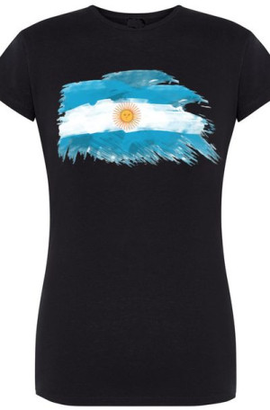 Argentyna Damski Modny T-Shirt Flaga Rozm.S
