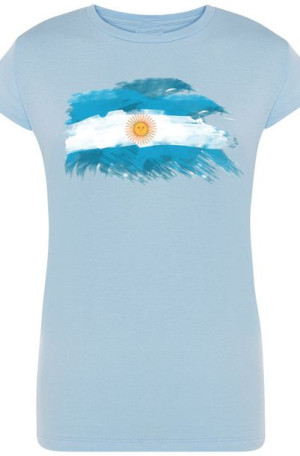 Argentyna Damski Modny T-Shirt Flaga Rozm.S